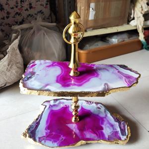 ชุดจานโมราสีชมพูสำหรับตกแต่งโรงแรมและบ้านงานฝีมืออัญมณีทำด้วยมือ - Product Image 2