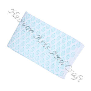 Tela de algodón hecha a mano elegancia 5 yardas tela para correr bloque de mano impreso 100% tela de gasa de algodón suave precio al por mayor por yarda - Product Image 2