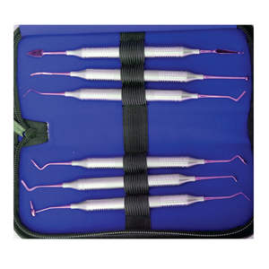 Trousse d'instruments dentaires Composite, 6 pièces, noir et bleu, livraison gratuite - Product Image 2