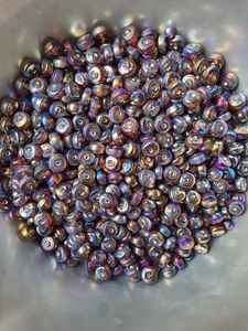 Venta al por mayor hecho a mano DIY color rojo cuadrado en forma de arco iris brillante acabado cuentas de vidrio - Product Image 2