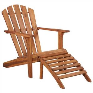 Chaise de jardin en teck Adirondack moderne en bois massif durable pour usage extérieur, cour et parc, mobilier d'extérieur - Product Image 3