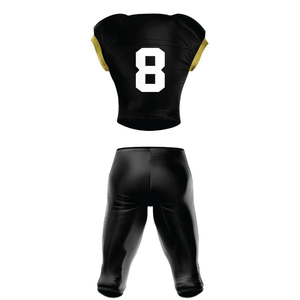 Uniforme de football américain personnalisé avec le nom de l'équipe, polyester/nylon, respirant, séchage rapide, manches courtes - Product Image 2