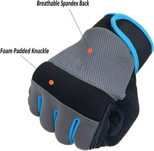 Guantes de trabajo para hombre y mujer, guantes de trabajo mecánicos, flexibles, transpirables, con pantalla táctil - Product Image 6