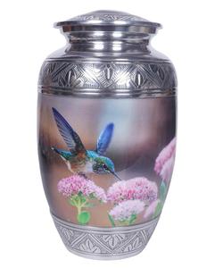 Urne de crémation en métal de haute qualité Fourniture funéraire de style américain classique avec émail coloré pour les cendres humaines - Product Image 4