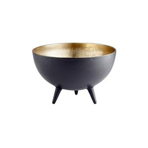 Bol en noix noir et or, Triple jambes, fait à la main, vente d'usine directe OEM, nouveau Design, livraison directe - Product Image 1