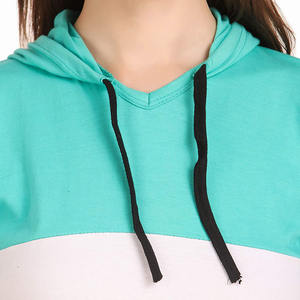 Sudadera con capucha de manga larga para mujer, jersey de Color con estampado de rayas, capucha de dos tonos, nueva - Product Image 5