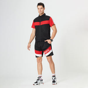 Conjunto de camisetas y pantalones cortos personalizados para hombre, conjunto de camisetas ajustadas y pantalones cortos de verano en 13 colores, venta al por mayor - Product Image 3