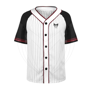 Nouveau style de maillot de baseball respirant en polyester, logo personnalisé, anti-UV, séchage rapide, antibactérien, unisexe, adulte, grande taille, faible MOQ - Product Image 1