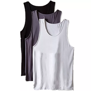 Logo personnalisé et conception de haute qualité coton polyester respirant sans manches O-cou hommes débardeur - Product Image 4