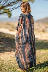 ชุดคลุมชายหาดแบบคิโมโน ทำมือ ลายมัดย้อม ยาว เซ็กซี่ สำหรับผู้หญิง ราคาขายส่งใหม่ล่าสุด - Product Image 4