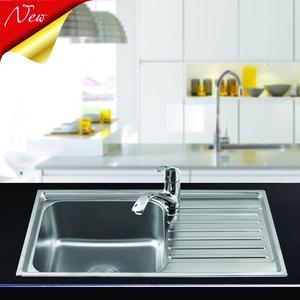 Fregadero Prensado SONHA de Acero Inoxidable, 750x395x165 mm, de una Sola Tina con Mesa Lateral, a Precio Económico - Product Image 5