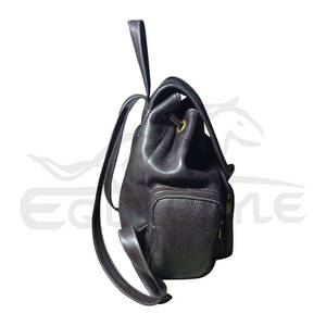 Genuine Leather <b>Backpack</b> Drawstring High Quality Premium Grain Leather <b>Backpack</b> Custom Design Large <b>Black</b> Leather <b>Backpack</b> <b>Women</b> - Product Image 3