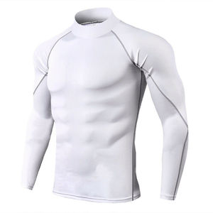 GymTank Men's Quick Dry Sportswear <b>Compression</b> Fitness Long Sleeves Fitness T-<b>shirt</b> with Contrast Stitching and <b>Custom</b> <b>Designing</b> - Product Image 5