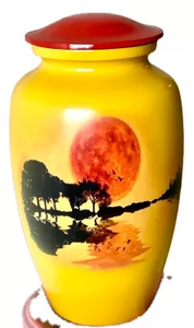 ภาพเรือคลาสสิกที่เป็นของแข็งที่ระลึกโลหะทองเหลือง/อลูมิเนียมผู้ใหญ่มนุษย์ศพเถ้าโกศอเมริกัน/ยุโรปสไตล์ - Product Image 2