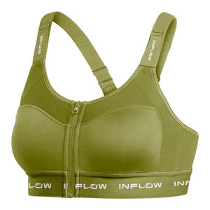 สปอร์ตบราเอวลอยเปิดไหล่ข้างเดียวมีซิปสำหรับเล่นโยคะของผู้หญิงระบายอากาศได้ตามต้องการ - Product Image 1