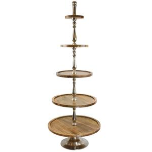 Soporte de madera para pasteles, Base de aluminio, calidad Premium, tamaño personalizado, asequible, elegante - Product Image 2