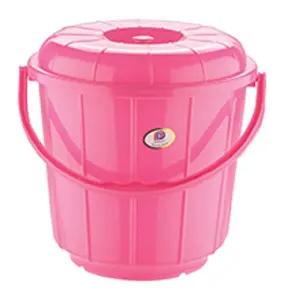 Bucket With Plastic Handle 13 Litres Household Cleaning Round Shape Water Plastic Bucket With Plastic Handle