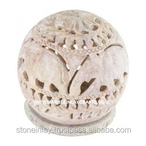 ที่ใส่เทียนหินธรรมชาติทรงกลม - Product Image 1