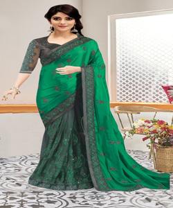 Auto conçu fête porter Designer soie brodé Saree avec chemisier pièce douce soie dentelle bordure Sari vêtements de mariage femmes dernier ApparelGarment - Product Image 6