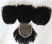 Magnifique tissage de cheveux afro bouclés crépus, double trame, ondulations profondes lâches, boucles italiennes, cheveux humains vierges Remy vietnamiens, micro-liens
