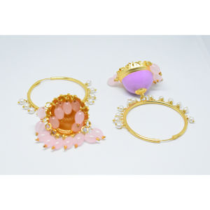 ต่างหูแบบจุ๊มก้า ฮักกี้ ทองเหลืองเคลือบด้านสีทองสวยงาม ดีไซน์แบบมีนาการี ดั้งเดิม สวยงามทันสมัย ปี 2025 สำหรับเด็กหญิงและสตรี - Product Image 2