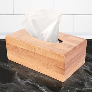 Caja de pañuelos de bambú rectangular hecha en Vietnam - Product Image 4