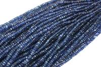 Perles Rondelles Facettées en Kyanite Bleue Naturelle de 8 Pouces de Long, Grade AAA, Scintillantes, 4-6 MM, Certifiées par un Certificat Tierce Partie, pour Bijoux