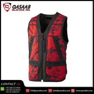 Latest Hot Selling Top-Quality Men's Camo-Printings Upland-Blaze Orange-Color Hunting-Shooting Vests Waistcoats - Product Image 3