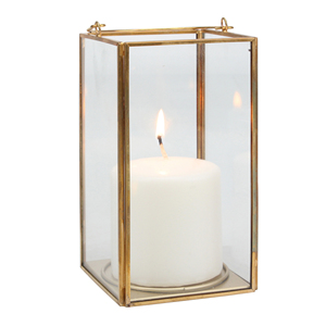 Handmade Glass <b>Lantern</b> Hurricane Candle Holder with Handle <b>Brass</b> Antique Finish Scented for Christmas Home Decor - Product Image 6