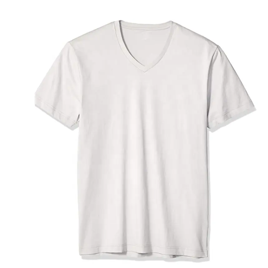 安いマッスルフィットVネックTシャツブランクVネックTシャツ、半袖コットンTシャツオンラインショッピングパキスタンカジュアル綿100%