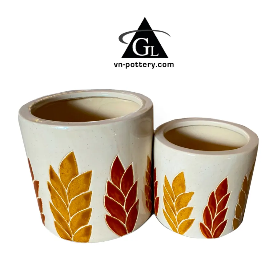 Available Stock - Indoor glazed pottery - Indoor Clay planters - Ceramic flower pots