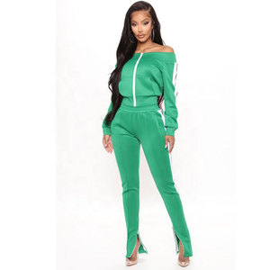 Ensembles de survêtements sportifs pour femmes en coton pakistanais personnalisés, deux pièces. - Product Image 1
