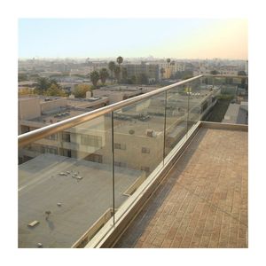 Clamp de balustrade sans cadre en verre pour balcon extérieur <span class=keywords><strong>Lamel</strong></span> Fence, système de profilé en aluminium en forme de U - Product Image 1