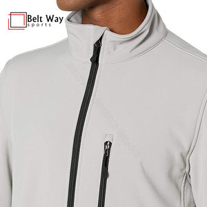 Chaqueta de invierno de concha blanda para exteriores para hombre, resistente al viento, impermeable, transpirable, con cierre de cremallera, estilo informal, servicio OEM disponible - Product Image 3