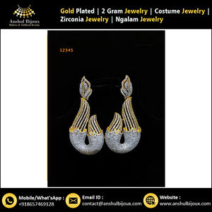 Boucles d'oreilles de mariage africain élégantes en diamant américain pour fêtes, cadeaux, fiançailles - Product Image 6
