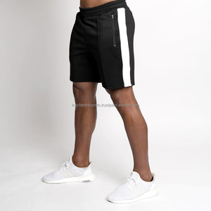 กางเกงขาสั้นผ้าลูกฟูกแนววินเทจสำหรับผู้ชาย,กางเกงวิ่งขาสั้นปักโลโก้ได้ตามต้องการ - Product Image 4