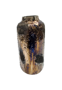 Vase à fleur long en métal de fer de terre cuite décoratif de salon de conception moderne avec l'anneau fait à la main adapté aux besoins du client - Product Image 5
