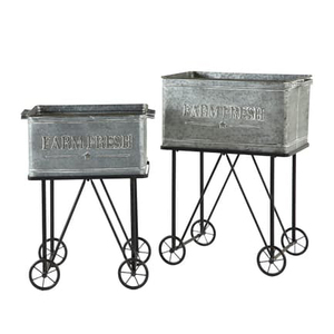 Macetas grandes de lujo para flores, macetas de Metal decorativas modernas para jardín y exteriores - Product Image 6