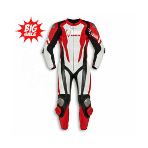 Nuevo estilo ajustable-Transpirable Moto Bikers Motocicleta Cuero Biker Racing Mejor calidad Motocicleta Trajes de cuero - Product Image 1