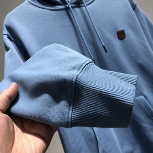 Le nouveau sweat à capuche en coton surdimensionné personnalisé, unisexe, essentiel, uni, sweat à capuche en relief 3D - Product Image 5