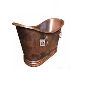 Baignoires élégantes en métal blanc et cuivre Pieds de piédestal antiques de créateur Baignoires promotionnelles pour nouvelle maison pour les fournisseurs en gros - Product Image 6