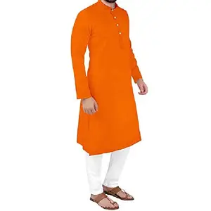 Indian Handmade Cotton Party Mens Chinese Collar Long Sleeve kurta