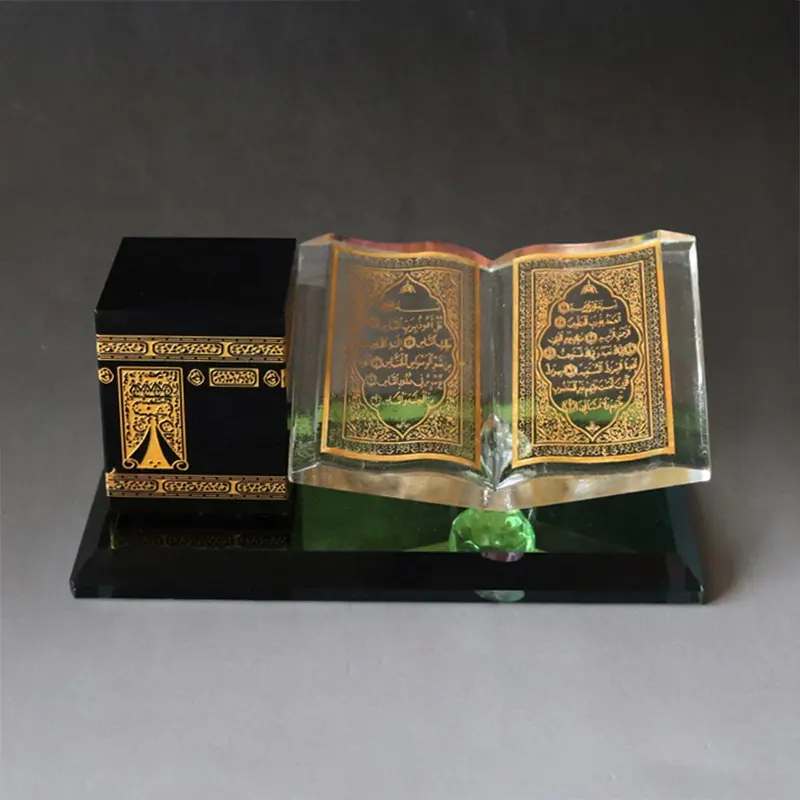 Presentes arábia de ramadão, presentes do cristal kaaba, modelo com presentes musulares islâmicos quran