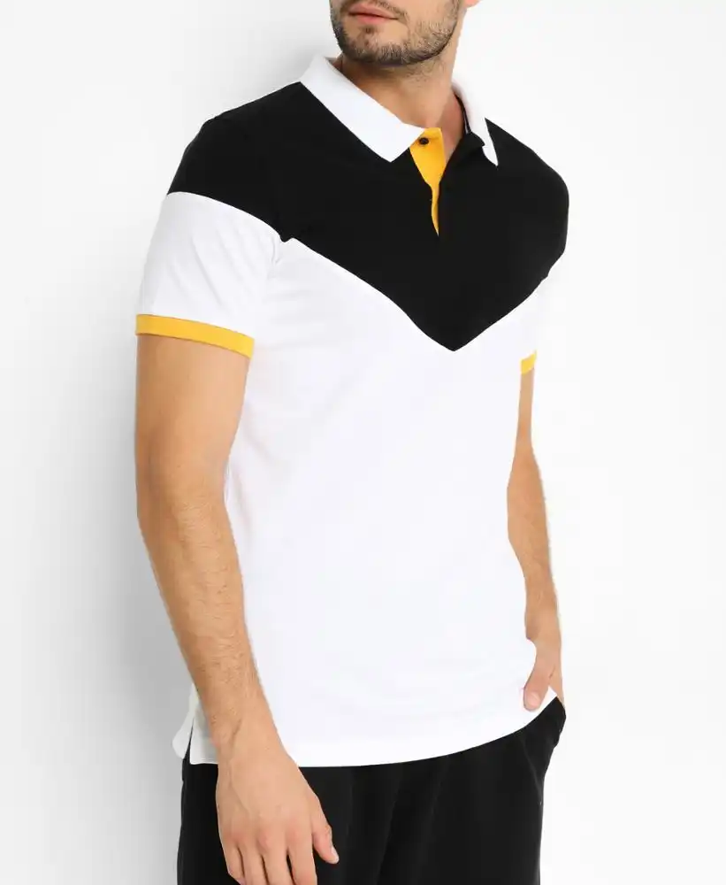 Customize Dry Fit Polo Shirt 100% Cotton Wholesale Two Color Polo Shirt