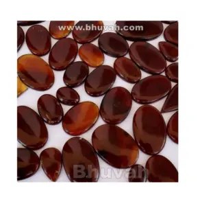 Batu Permata Amber Cabochon Yang Dipoles Tinggi Produk Baru