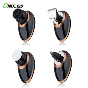 <span class=keywords><strong>4</strong></span> in 1 rimozione dei peli del viso di vendita calda USB Groomer rasoio rotante impermeabile barba naso tagliacapelli rasoio elettrico per uomo - Product Image 3