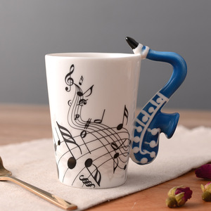 Âm Nhạc Sáng Tạo Violin Phong Cách Guitar Gốm <span class=keywords><strong>Mug</strong></span> Cà Phê Trà Sữa Ly Cà Phê Gốm Ưa Thích Và Mugs - Product Image 3