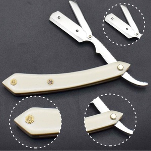 Logo personnalisé Rasoir droit en acier inoxydable à lame unique remplaçable avec manche en os Visage Corps Bikini Aisselles Rasage Barbiers - Product Image 2