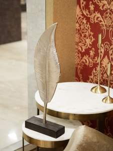 High Quality Aluminum & Wood Leaf Shape Sculpture <b>Home</b> <b>Accessories</b> for <b>Home</b> Decoration Manufacturer and Exporter - Product Image 3