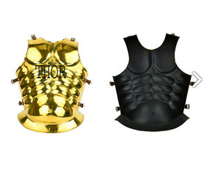 เสื้อเกราะสไตล์ยุคกลาง สายหนังขัดเงาสีทองเหลือง สำหรับงาน SCA ของขวัญฮาโลวีน ชุดคอสตูม - Product Image 1